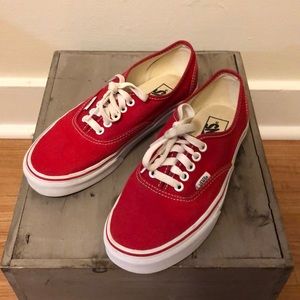 Red Vans Authentic Women’s 8